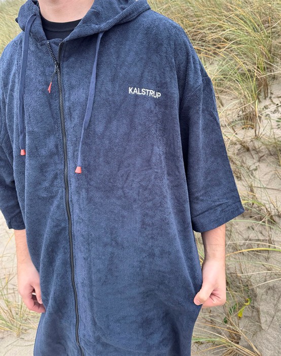Kalstrup Poncho med Zip - Navy